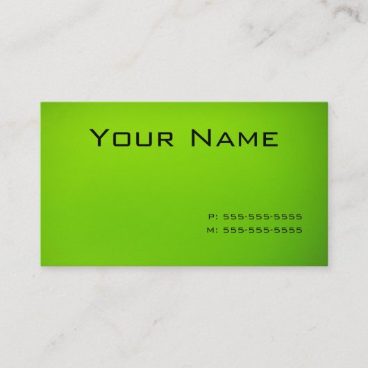 ライムグリーン 名刺 (正面)