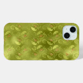 ライムグリーン&金ゴールド秋秋りんご Case-Mate iPhoneケース (裏面 (横))