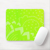 ライムグリーンgeomentricドットストライプグラフィックパターン マウスパッド (マウス)