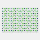 ライムグリーンTレックス恐竜 ラッピングペーパーシート (正面2)