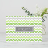 ライムグレーシェブロン結婚の誓い更新招待状 招待状 (スタンド正面)