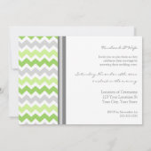 ライムグレーシェブロン結婚の誓い更新招待状 招待状 (裏面)