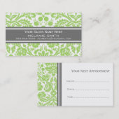 ライムグレーダマスクサロンアポイントメントカード 予約カード (正面/裏面)