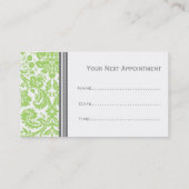 ライムグレーダマスクサロンアポイントメントカード 予約カード (裏面)