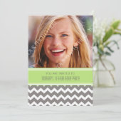 ライムグレーフォト16thバースデーパーティ招待状 招待状 (スタンド正面)