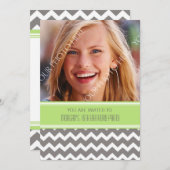 ライムグレーフォト16thバースデーパーティ招待状 招待状 (正面/裏面)