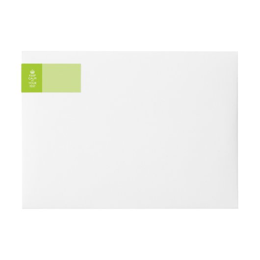 ライムグ保リーン落ち着いてあなたのクリエイティブ文字 ラップアラウンドラベル (正面)