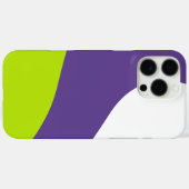 ライムシンプルグリーンと紫の波 Case-Mate iPhoneケース (裏面 (横))