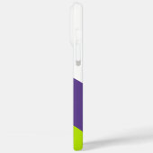 ライムシンプルグリーンと紫の波 Case-Mate iPhoneケース (裏面 / 左)