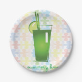 ライムジュース紙プレート ペーパープレート (正面)