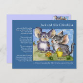 ライムスおもしろいチンチラララブポストカード ポストカード (正面/裏面)