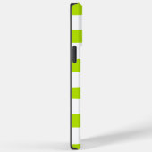 ライムストライプグリーンとホワイトの不均等な Case-Mate iPhoneケース (裏面 / 右)