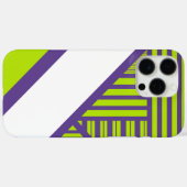 ライムストライプグリーンと紫の三角形の三角形 Case-Mate iPhoneケース (裏面 (横))