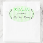 ライムストライプ自家製 楕円形シール (バッグ)