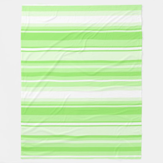ライムストライプ フリースブランケット (正面)