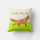 ライムスニーキーのようなキツネキツネ枕 クッション (裏面)