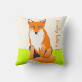 ライムスニーキーのようなキツネキツネ枕 クッション (裏面)
