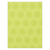 ライムスノーフレークスオンライムクリスマステーブルクロス テーブルクロス (正面)