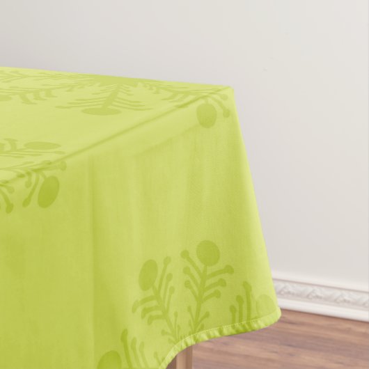 ライムスノーフレークスオンライムクリスマステーブルクロス テーブルクロス (インサイチュ)