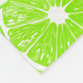 ライムスライスのパターン フリースブランケット (角)