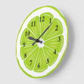 ライムスライスアクリル製壁時計 ラージ壁時計 (傾斜)
