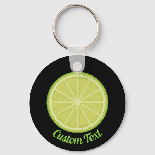 ライムスライスキーチェーン キーホルダー (正面)