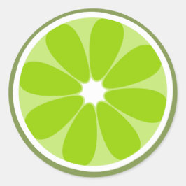 ライムスライスステッカー ラウンドシール