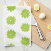 ライムスライスパターン キッチンタオル (四つ折り)