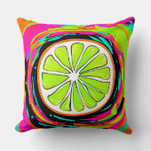 ライムスライス ポップアート クッション (正面)