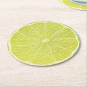 ライムスライス ラウンドペーパーコースター (アングル)
