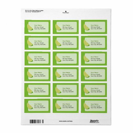 ライムスライス ラベル (フルシート)