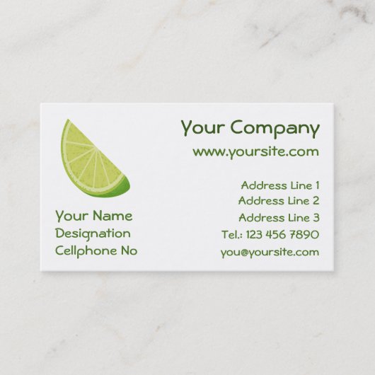 ライムスライス 名刺 (正面)