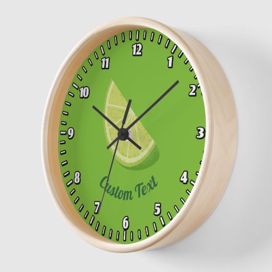 ライムスライス 壁時計 (傾斜)