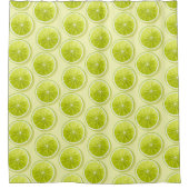 ライムスライス(淡い黄色) シャワーカーテン (正面)