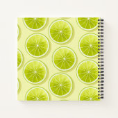ライムスライス（淡い黄色） ノートブック (裏面)