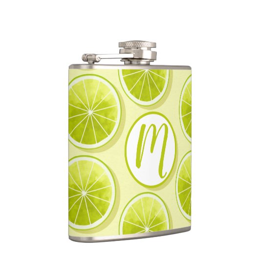ライムスライス(淡い黄色) フラスク (右)