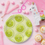 ライムスライス（淡い黄色） ペーパープレート (パーティー)