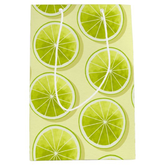 ライムスライス(淡い黄色) ミディアムペーパーバッグ (正面)