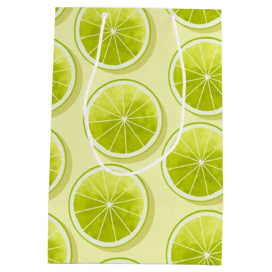 ライムスライス（淡い黄色） ミディアムペーパーバッグ (裏面)