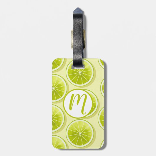 ライムスライス(淡い黄色) ラゲッジタグ (裏面縦)