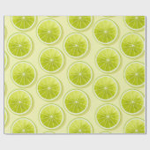 ライムスライス（淡い黄色） ラッピングペーパー (フラット)