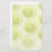 ライムスライス(淡い黄色) 便箋 (正面/裏面)