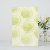 ライムスライス(淡い黄色) 便箋 (スタンド正面)