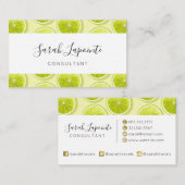ライムスライス（淡い黄色） 名刺 (正面/裏面)