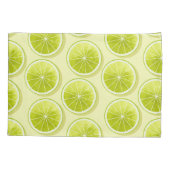ライムスライス（淡い黄色） 枕カバー (裏面)