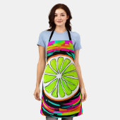 ライムスライポップ・アートのスアート エプロン (着用した状態)