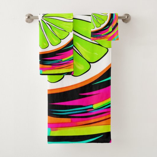 ライムスライポップ・アートのスアート バスタオルセット (インサイチュ)