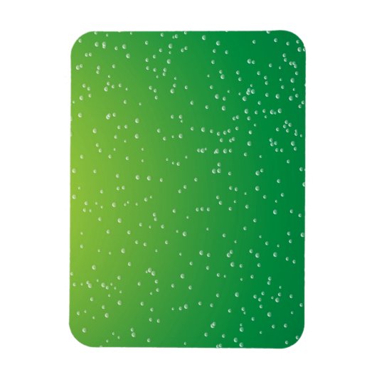 ライムソーダ小さな泡の背景アート マグネット (縦)