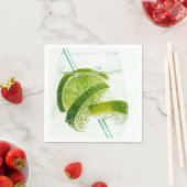 ライムソーダ生飲みガラス スタンダードカクテルナプキン (インサイチュ)