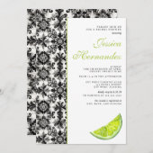 ライムタイルブライダルシャワー招待 招待状 (正面/裏面)